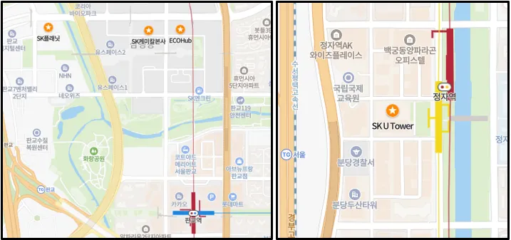 SK 임직원 무료 주차장