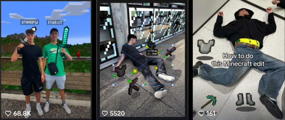 마인크래프트 사진 합성