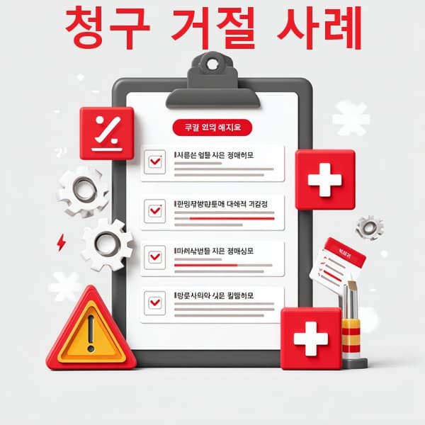 실손보험 통원 청구 거절 사유 인포그래픽