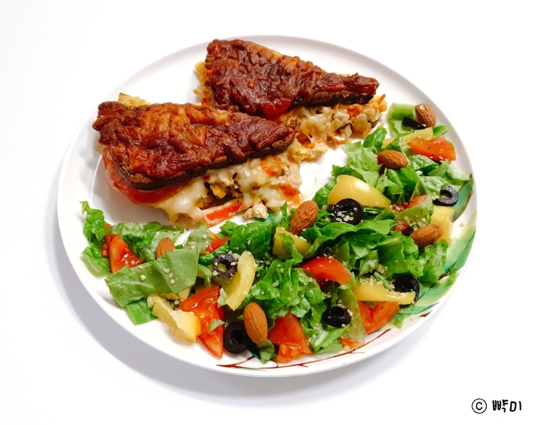 다이어트 브런치 요리 고구마 크로크 무슈 샌드위치 만들기