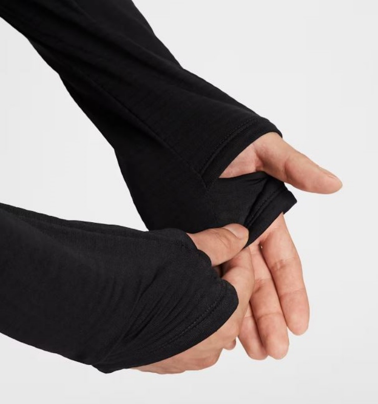 엄지손가락 홀 겨울 롱슬리브