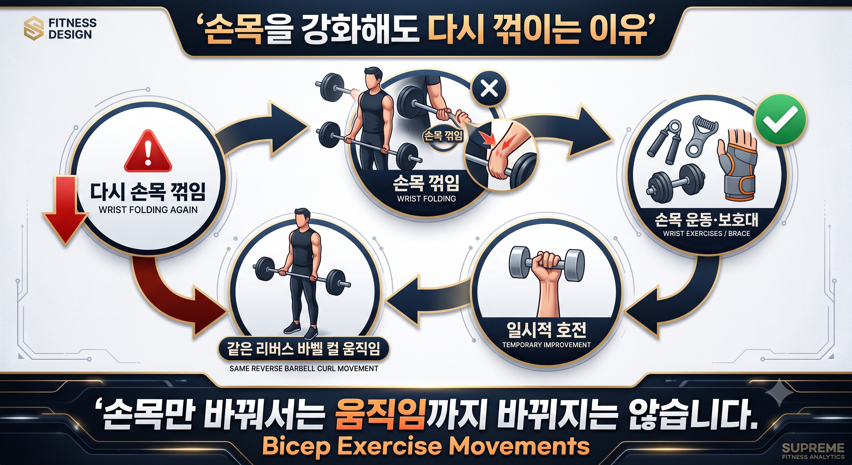 손목을 강화해도 다시 꺾이는 이유