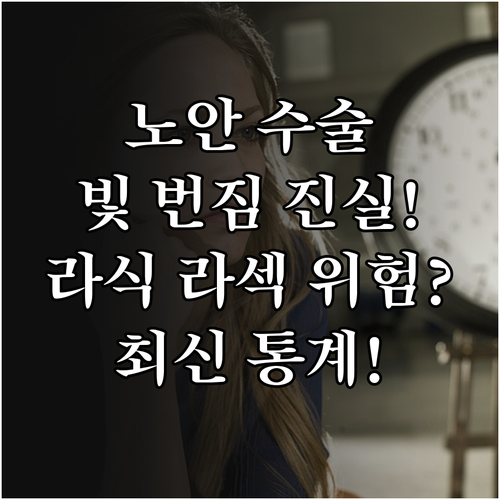 노안수술 다초점 렌즈의 빛 번짐 통계..