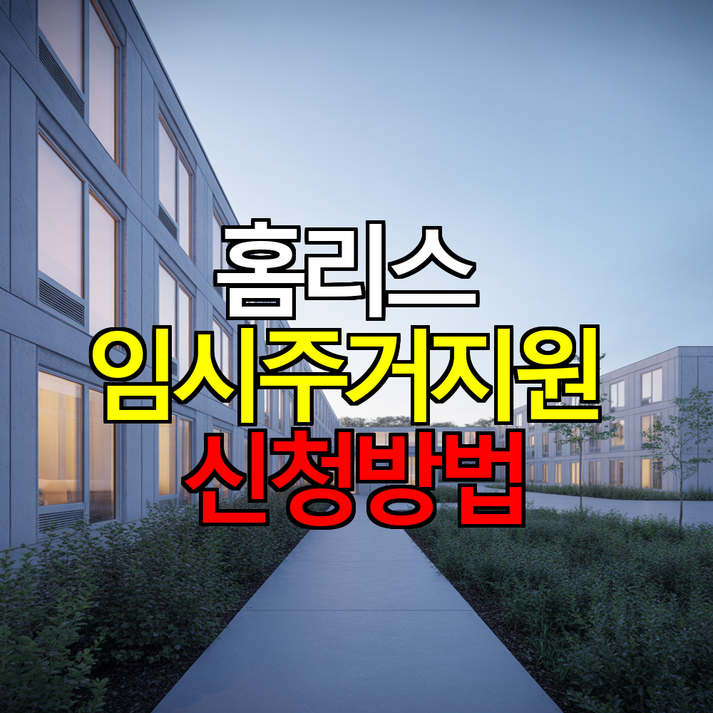 홈리스 임시주거지원 신청방법 ❘ 주소 없어도 가능한 주거복지 제도