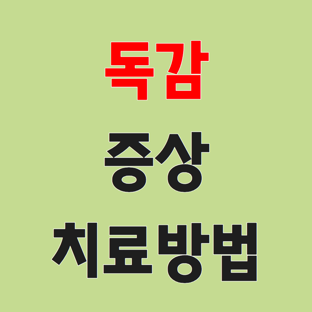 독감 증상 및 치료방법