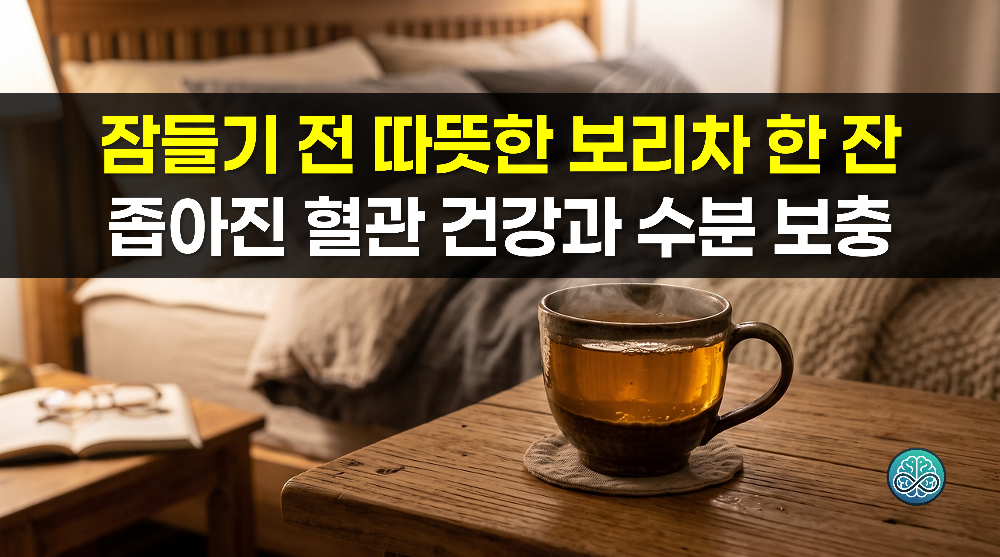 잠들기 전 따뜻한 보리차 한 잔 - 좁아진 혈관 건강과 수분 보충 총정리