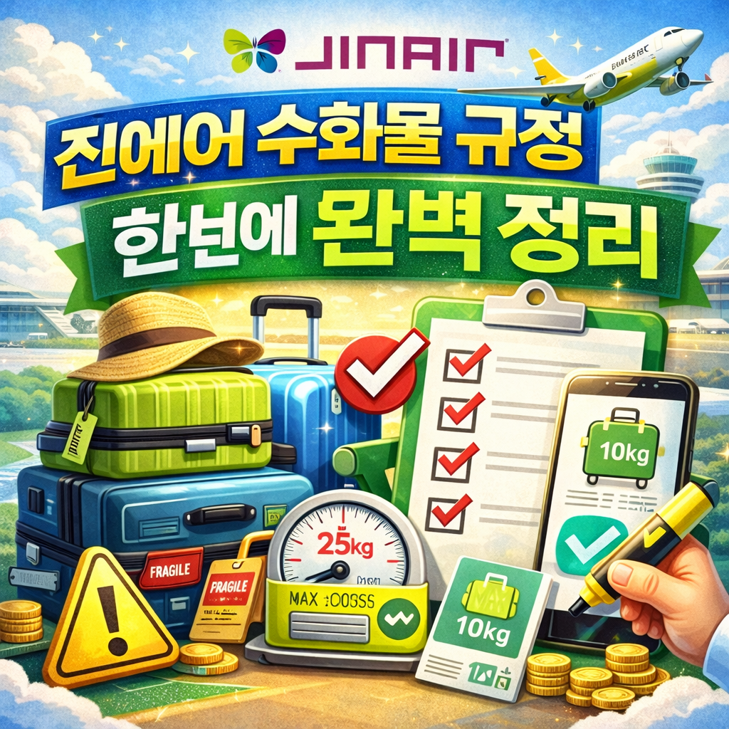 진에어 위탁 수하물 규정 확인하러 가기