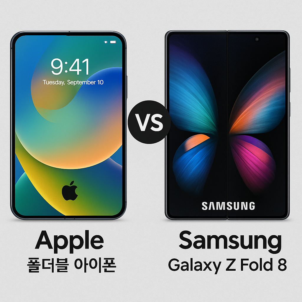 애플 첫 폴더블폰 출시와 삼성 갤럭시 Z Fold 8 비교 — 화면 주름 개선과 주가 전망