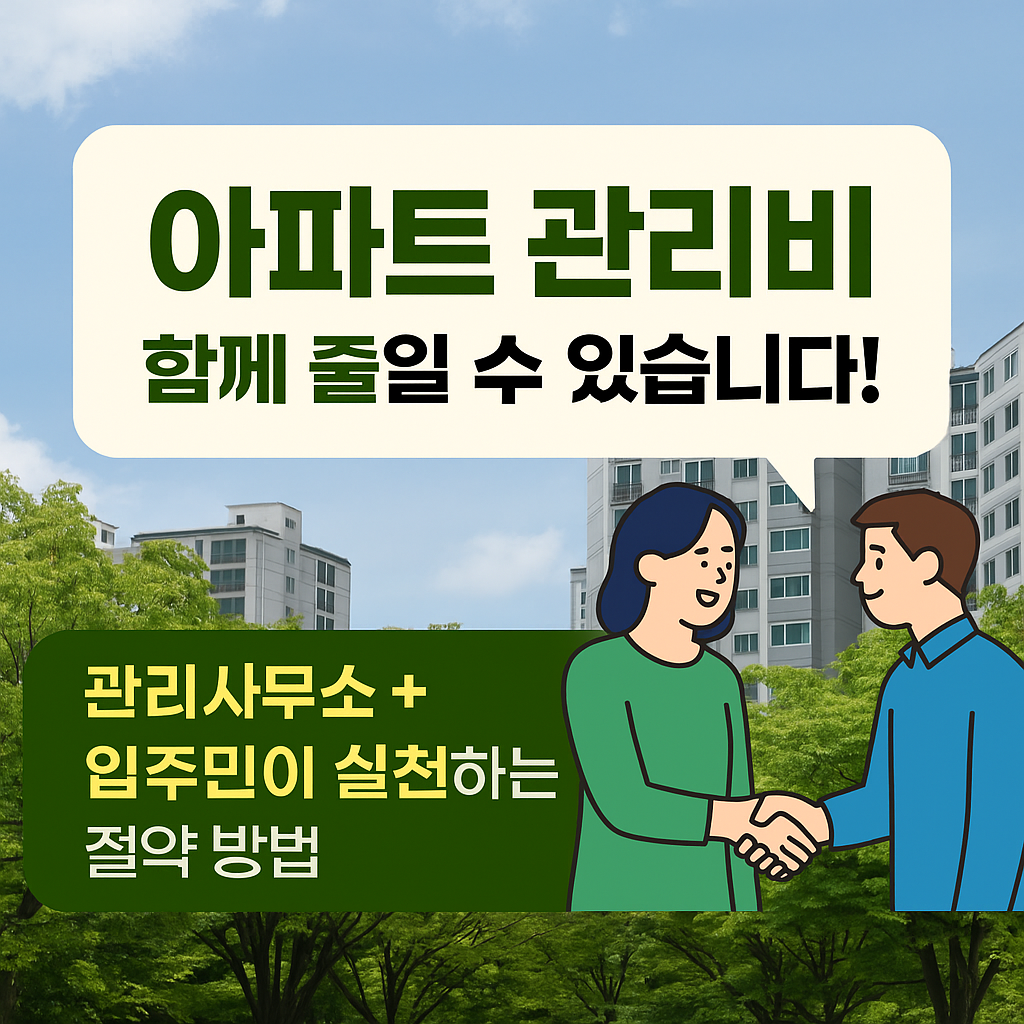 아파트 관리비, 관리사무소와 입주민이 함께 줄이는 방법