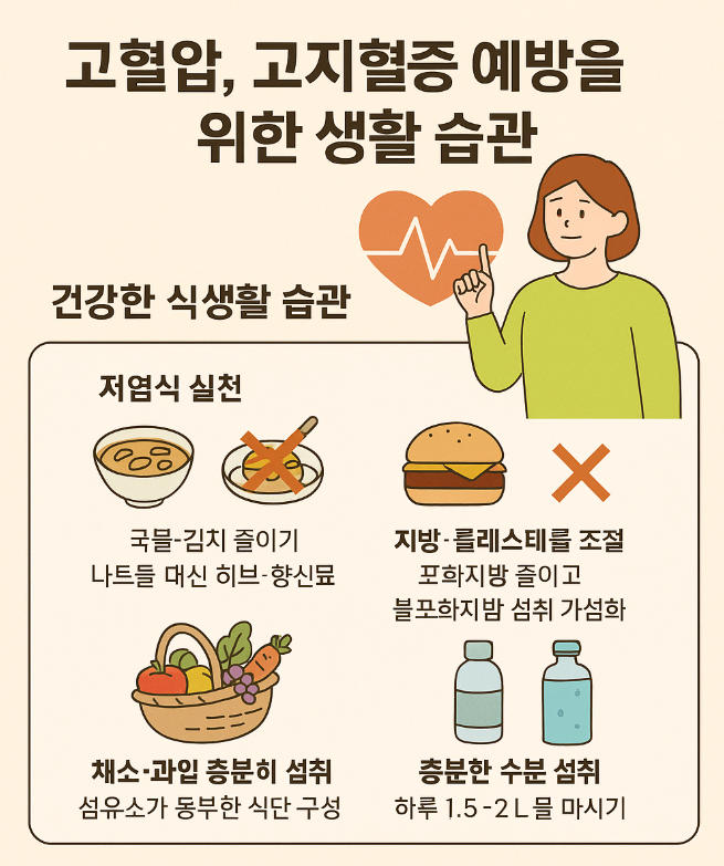 고혈압, 고지혈증 – 심혈관 질환을 예방하는 생활 습관