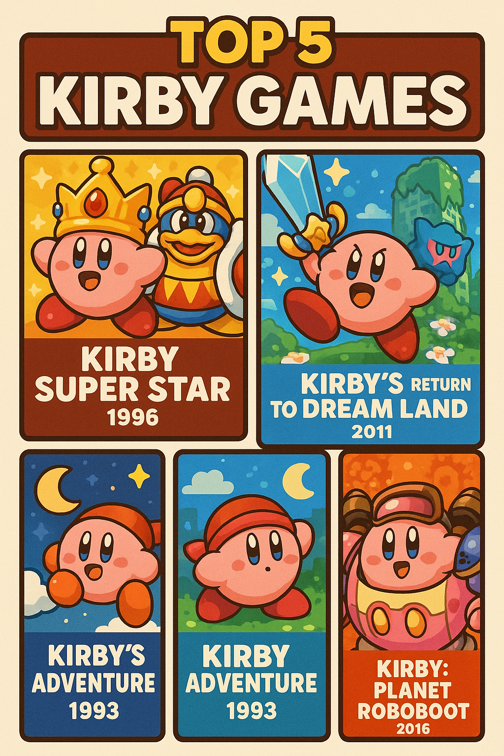 커비 시리즈 명작 TOP5 분석 (스토리, 시스템, 인기)