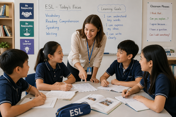 협력적인 ESL 수업의 시간