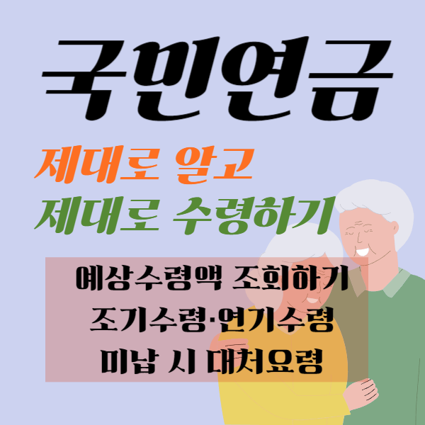 국민연금 얼마나 받을까 예상수령액 조회 조기수령 연기연금 비교 미납 정보 알아보기
