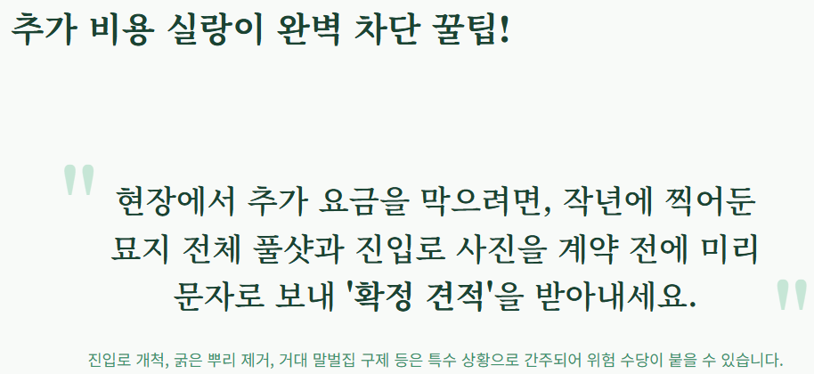 벌초대행 가격