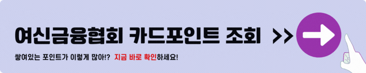 여신금융협회 카드포인트 통합조회