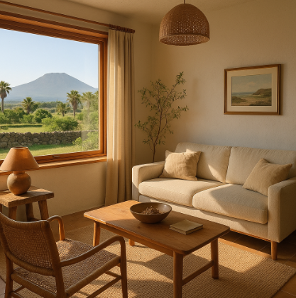 제주도 감성 거실 인테리어