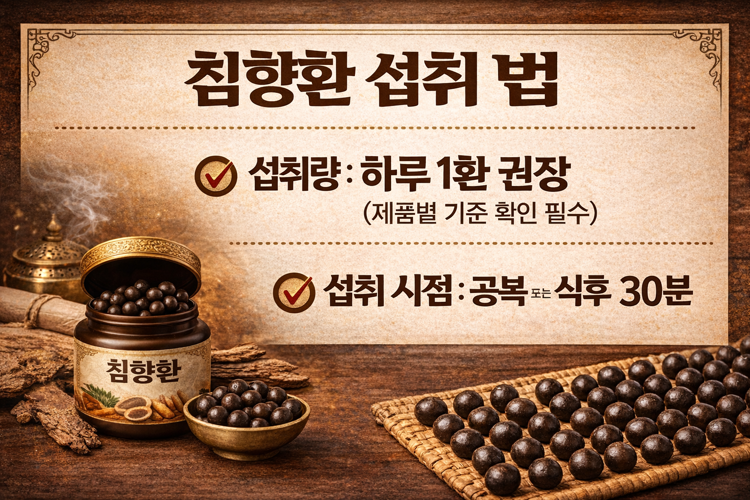 침향환 섭취방법