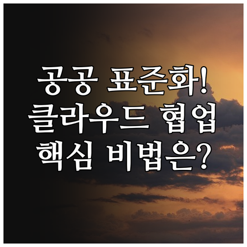 공공 서비스 데이터 표준화와 클라우드..