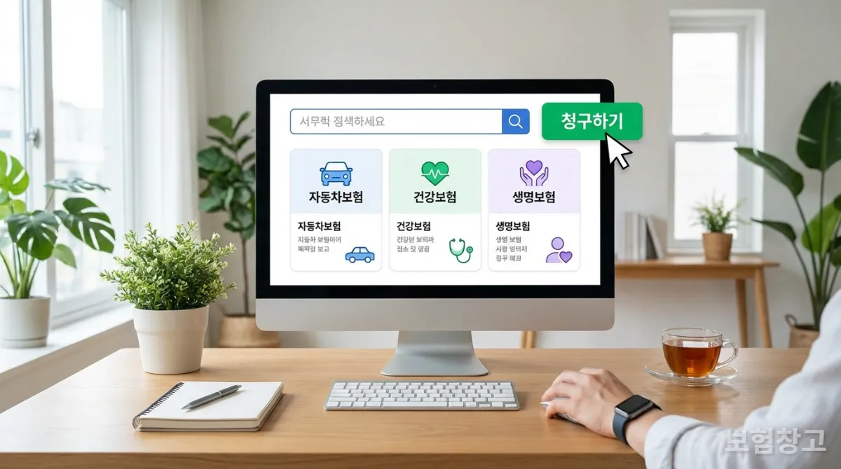 내보험찾아줌 웹사이트에서 숨은 보험금을 직접 조회하는 모습