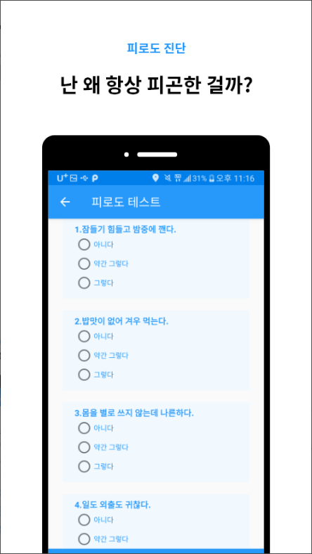 스트레스 테스트, 피로도 자존감 불안도 테스트