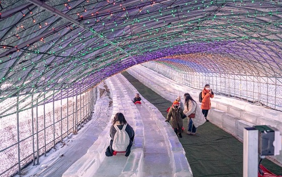 설연휴 국내 여행지 추천 - 청양 알프스마을 얼음분수축제