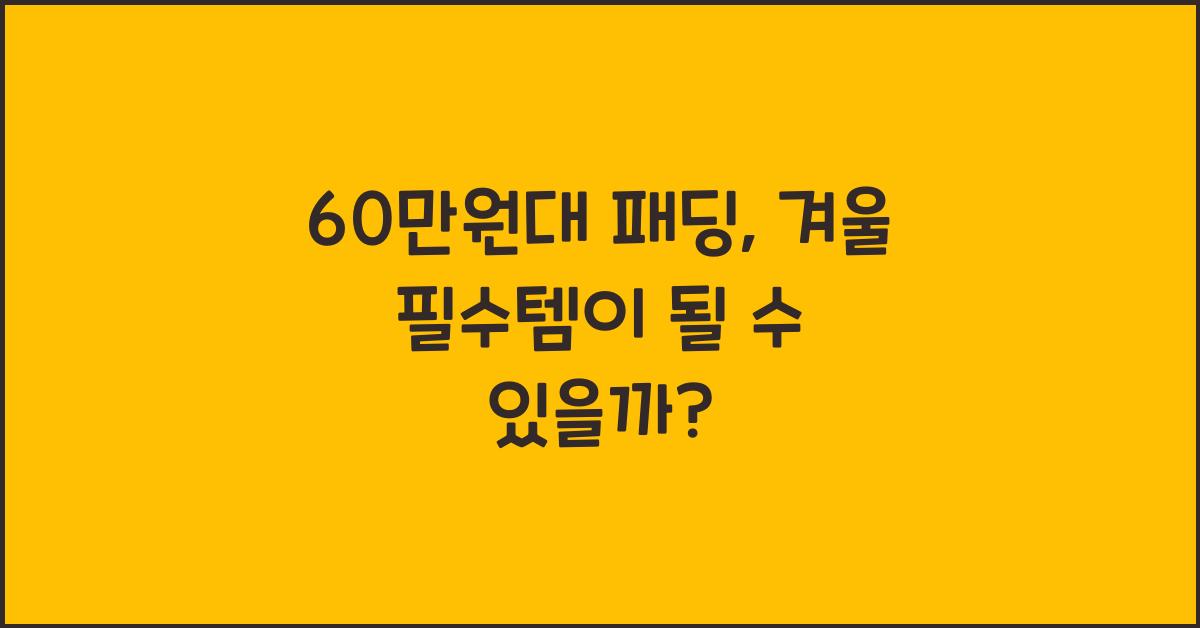 60만원대 패딩
