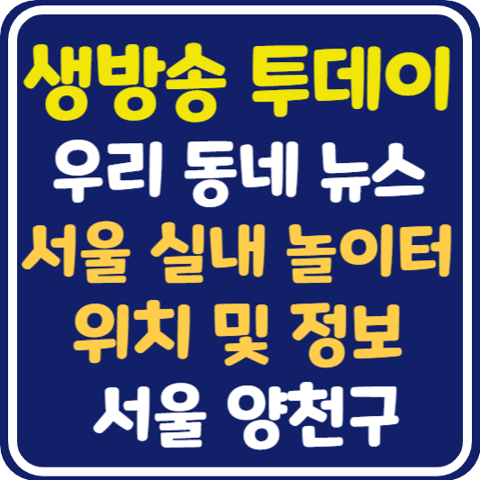 생방송 투데이 서울 실내 놀이터 위치 및 정보 : 우리 동네 뉴스