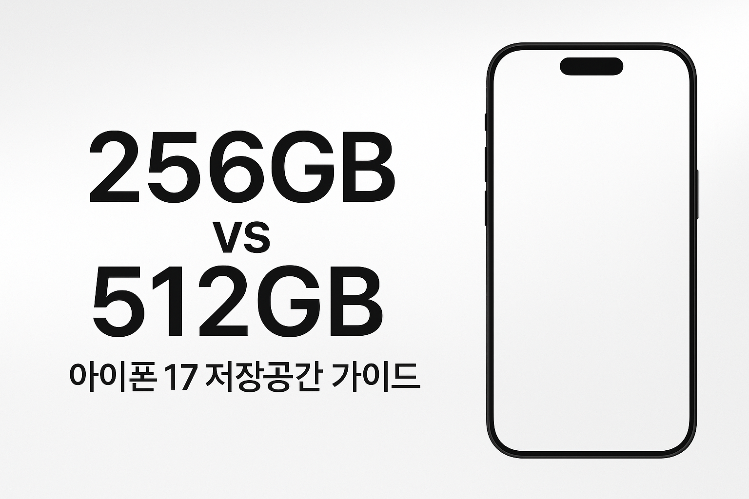 아이폰 17 저장공간 선택 가이드 -256GB vs 512GB