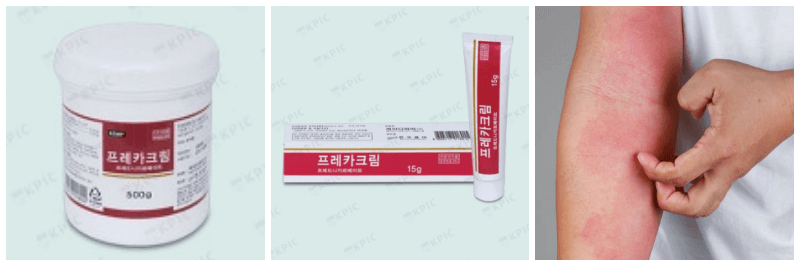 프레카크림, 피부염 사진