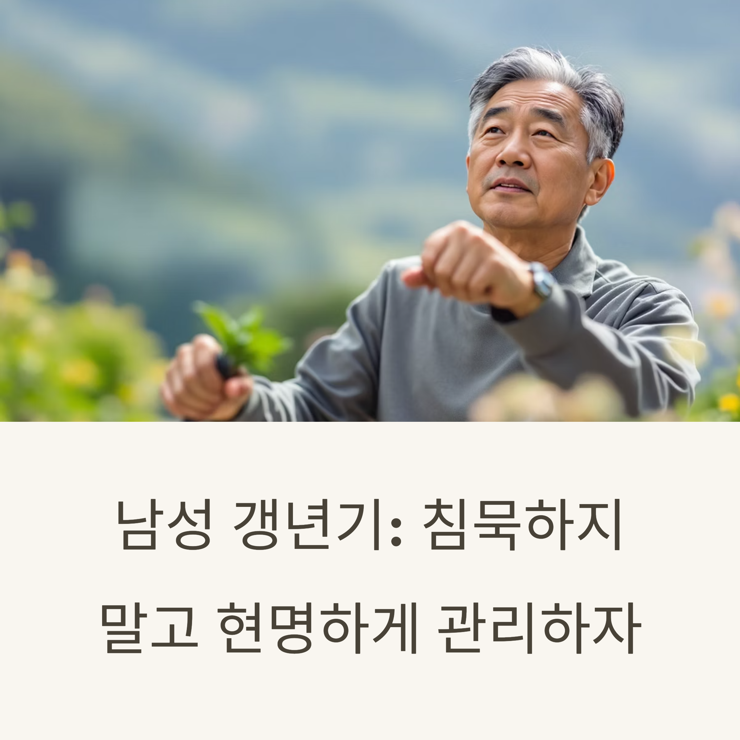 남성 갱년기: 침묵하지 말고 현명하게 관리하자