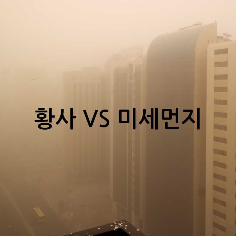 황사와 미세먼지 차이점