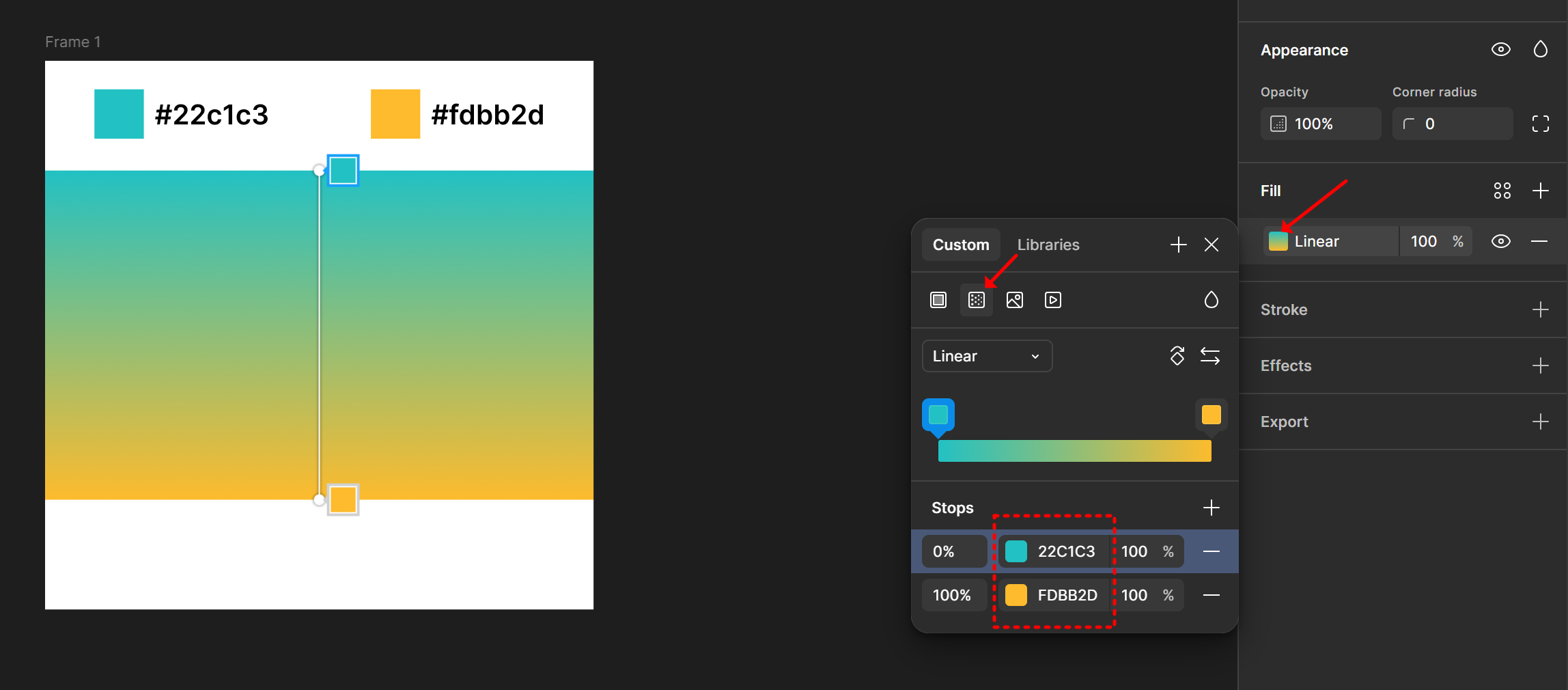 피그마에 그라데이션 적용하는 방법