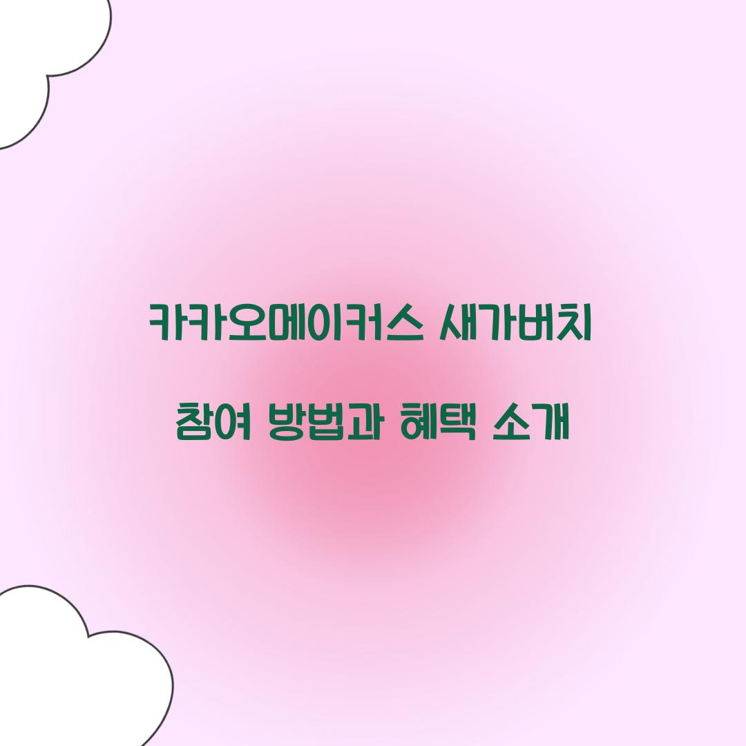 카카오메이커스 새가버치