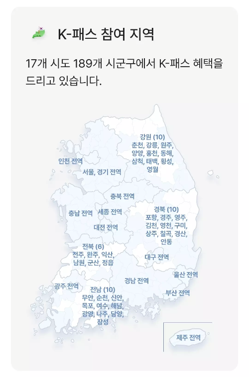 K-패스+참여지역