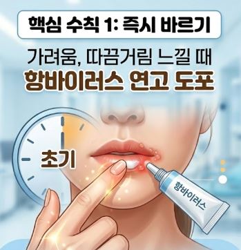 입술 포진 빨리낫는법 