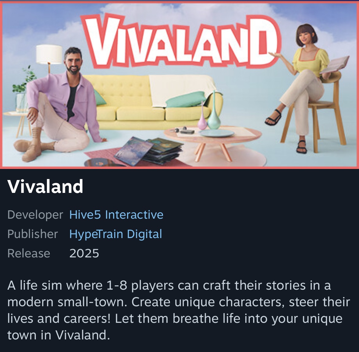 비바랜드(Vivaland) 멀티플레이어 인생 시뮬레이션 게임 출시정보, 주요특징 관련 이미지