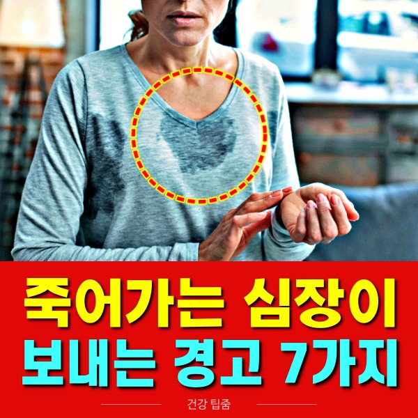 심장마비 전조증상 7, 심근경색 전조증상 7, 식은땀