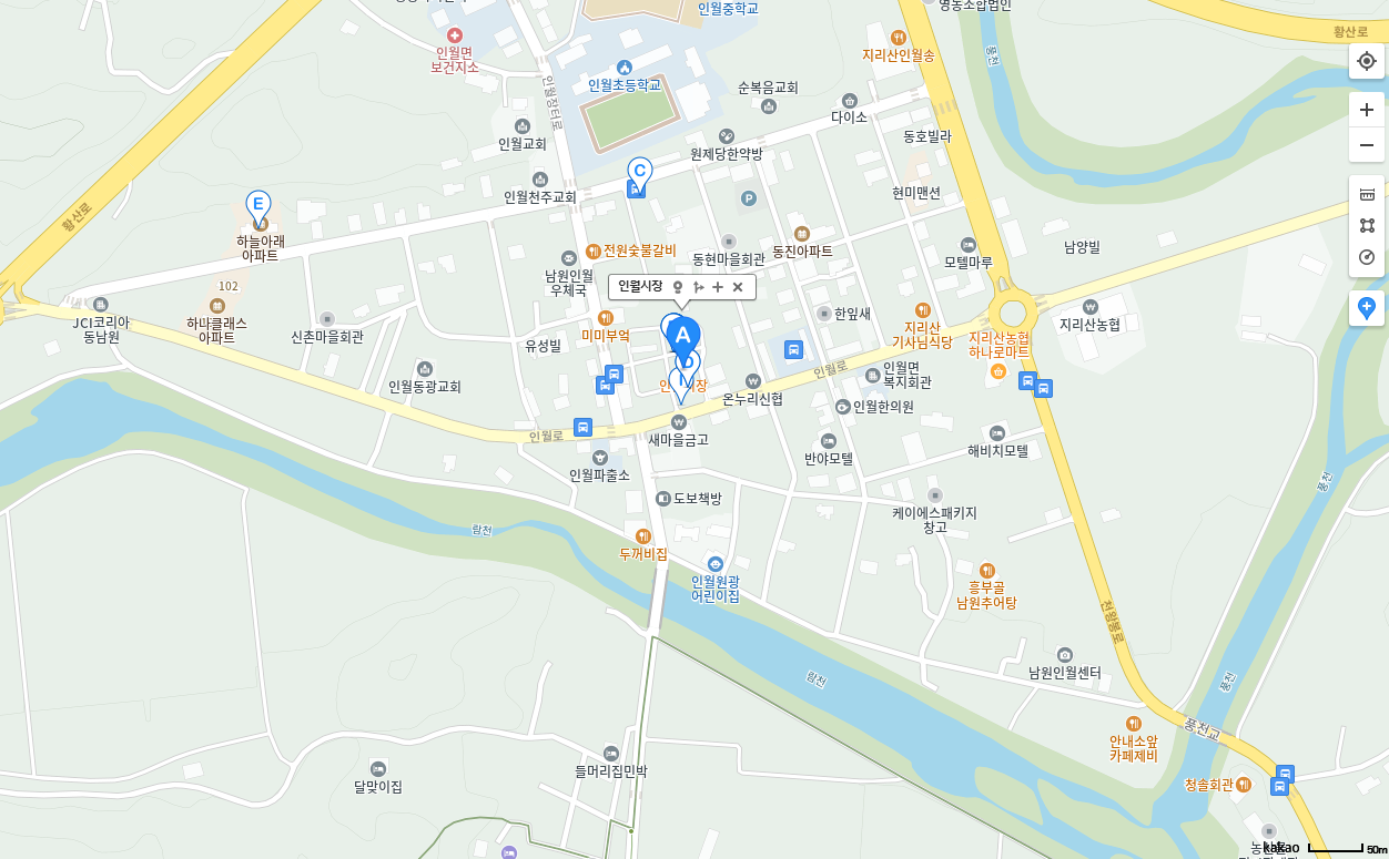 남원-5일장날-인월시장-위치
