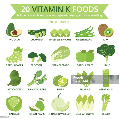 비타민 K 급원 식품의 이미지