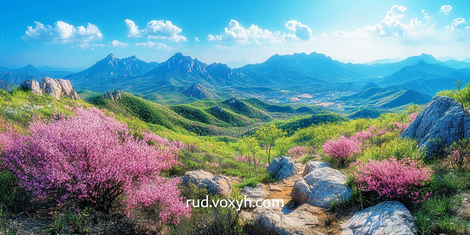 마이산의 사계절