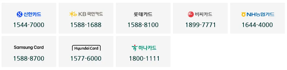 후불기후동행카드 발급 가능 카드사
