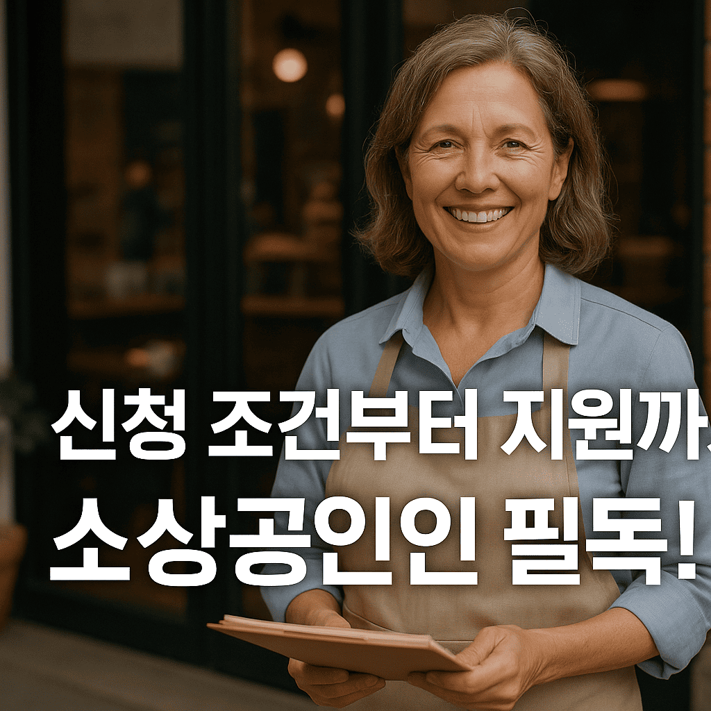 "소상공인 새출발기금 신청조건과 지원내용 총정리