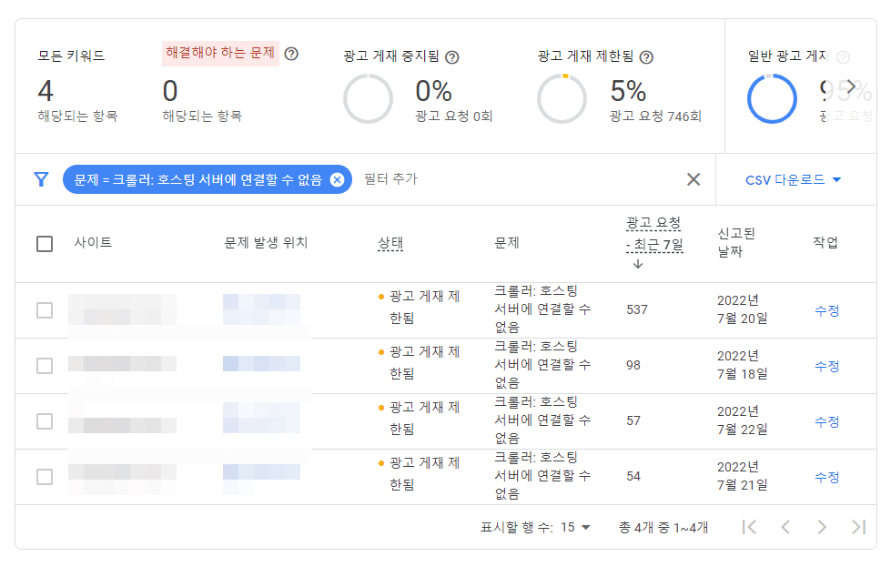 티스토리 광고 크롤러 오류