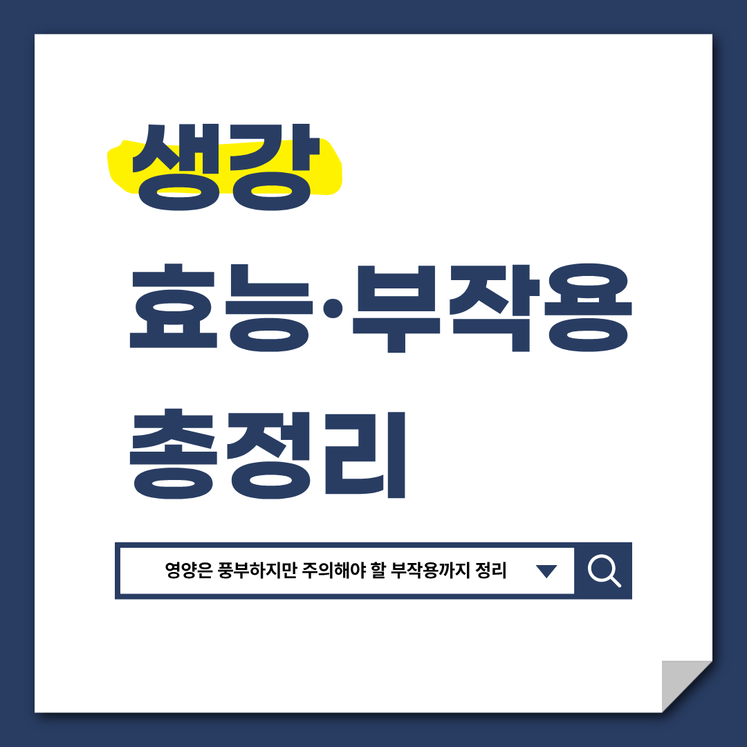 생강 효능 부작용