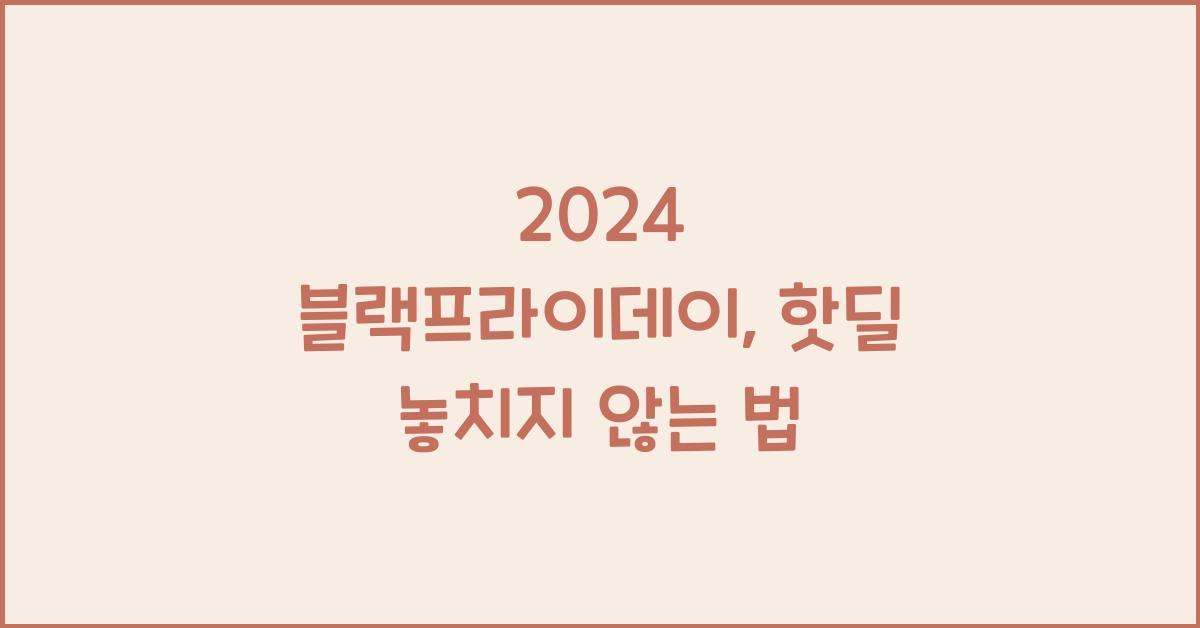 2024 블랙프라이데이