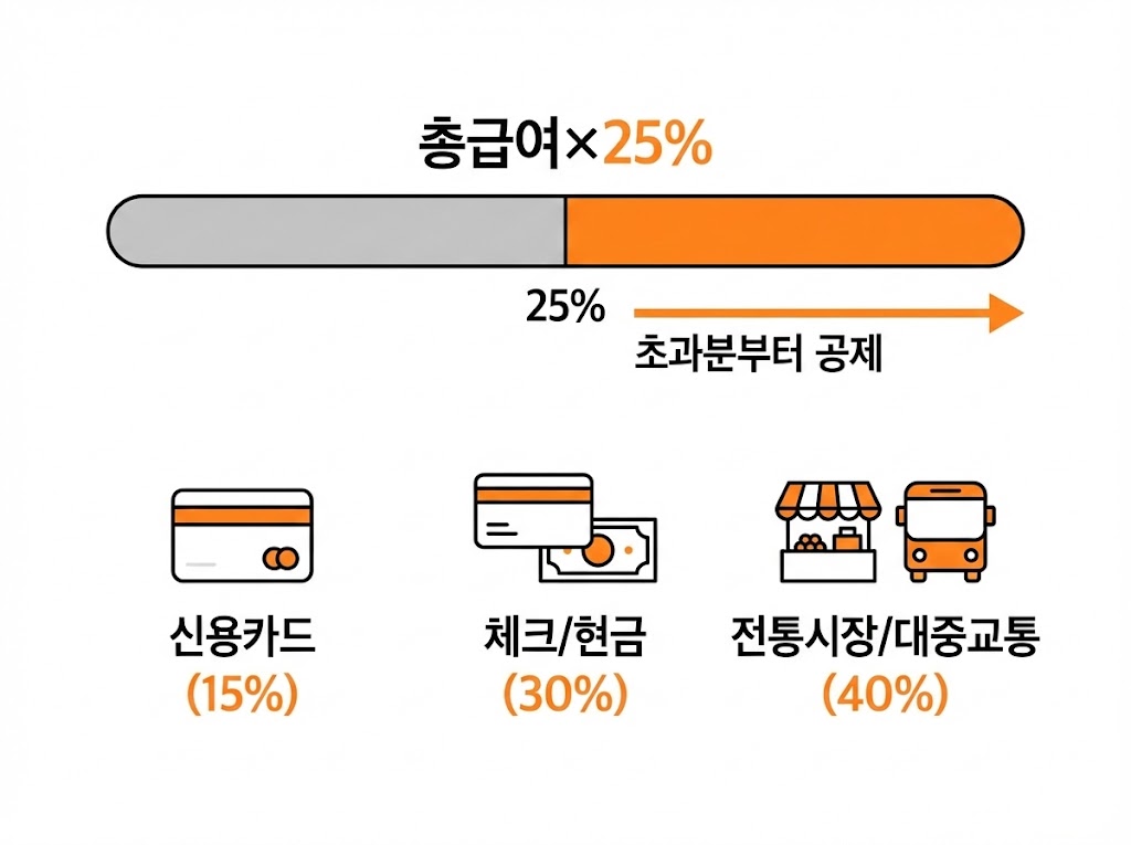2026 연말정산 카드공제 한도·기준 1장 요약 + 실수 TOP10