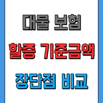 자동차보험 대물보상 할증 기준 선택요령(물적사고 할증기준)