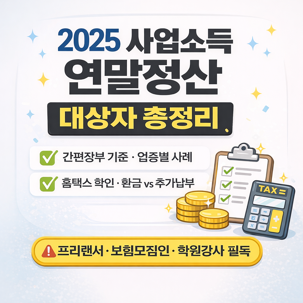 2025 사업소득 연말정산 대상자