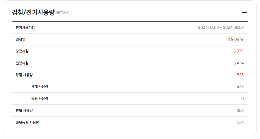 한전전기요금조회