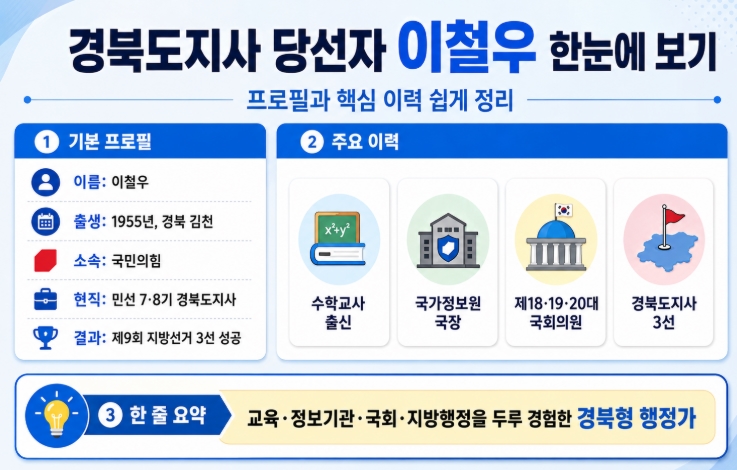 이철우 경북도지사 당선자 프로필&middot;공약 쉽게 정리